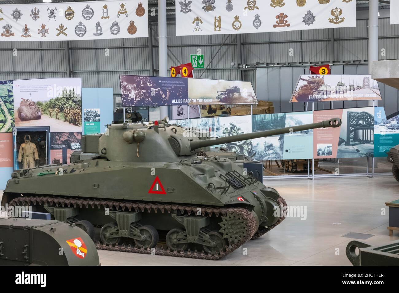 England, Dorset, Bovington Camp, Innenansicht des Panzermuseums Stockfoto