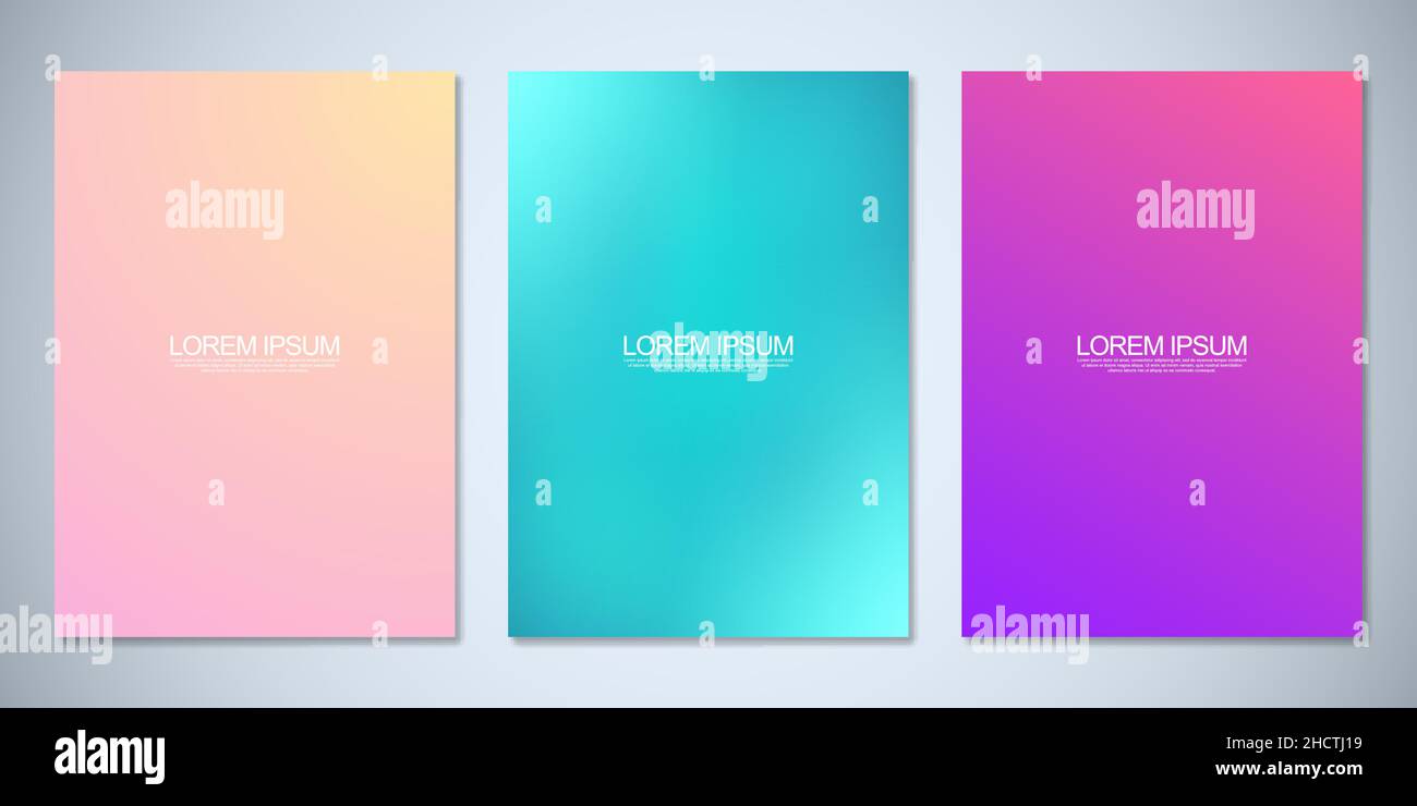 Verschwommener Hintergrund für Cover-Design, Broschürenlayout, Buch, Poster-Mockup und Flyer-Vorlage. Buntes Muster, lebendige Farben, fließende Abstraktion Stock Vektor