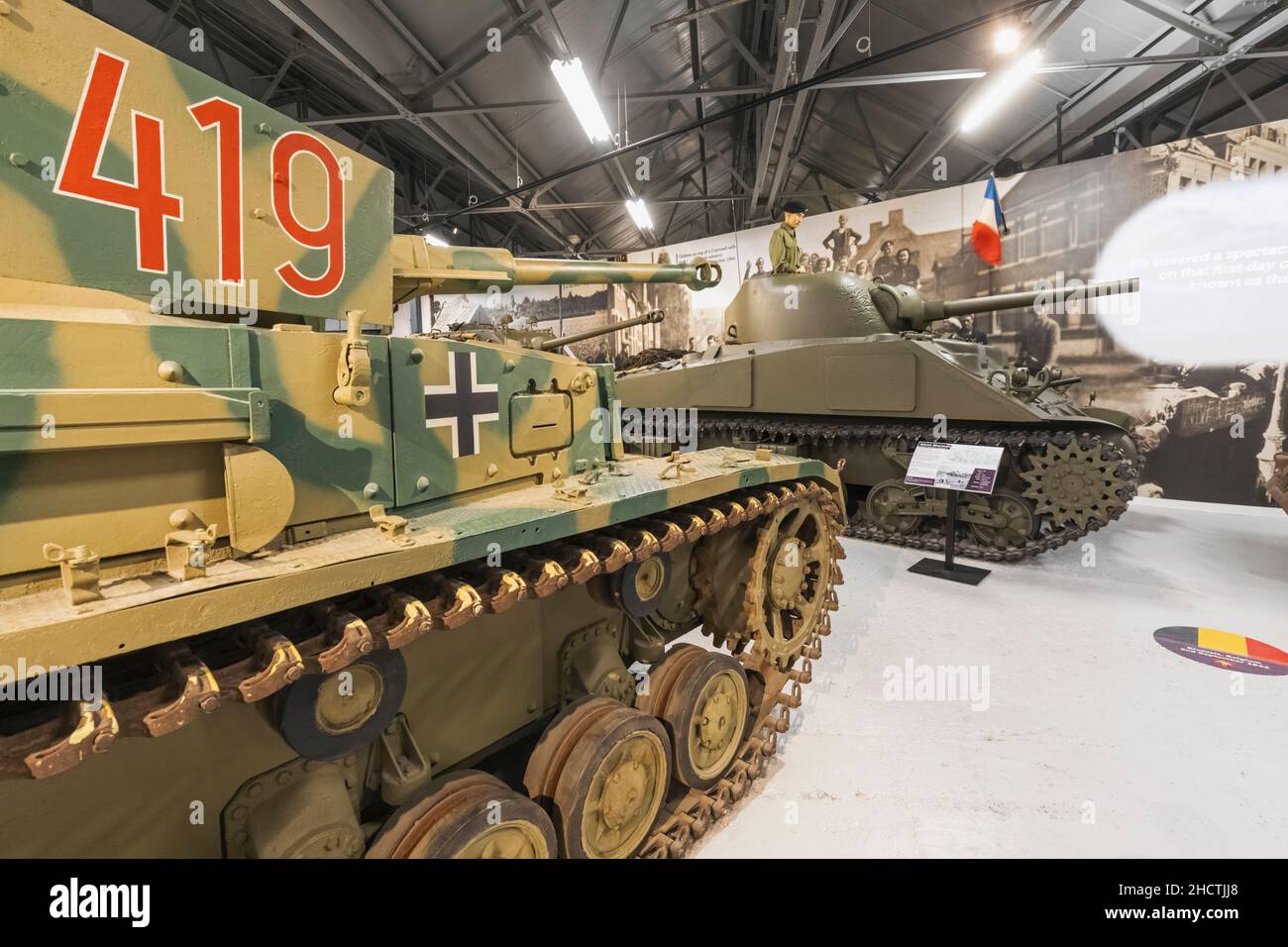 England, Dorset, Bovington Camp, The Tank Museum, Ausstellung von Tanks Stockfoto