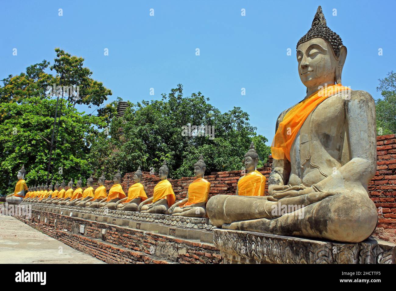 Wat Yai Chai Mongkhon, Buddistentempel, Ayutthaya, Thailand Stockfoto