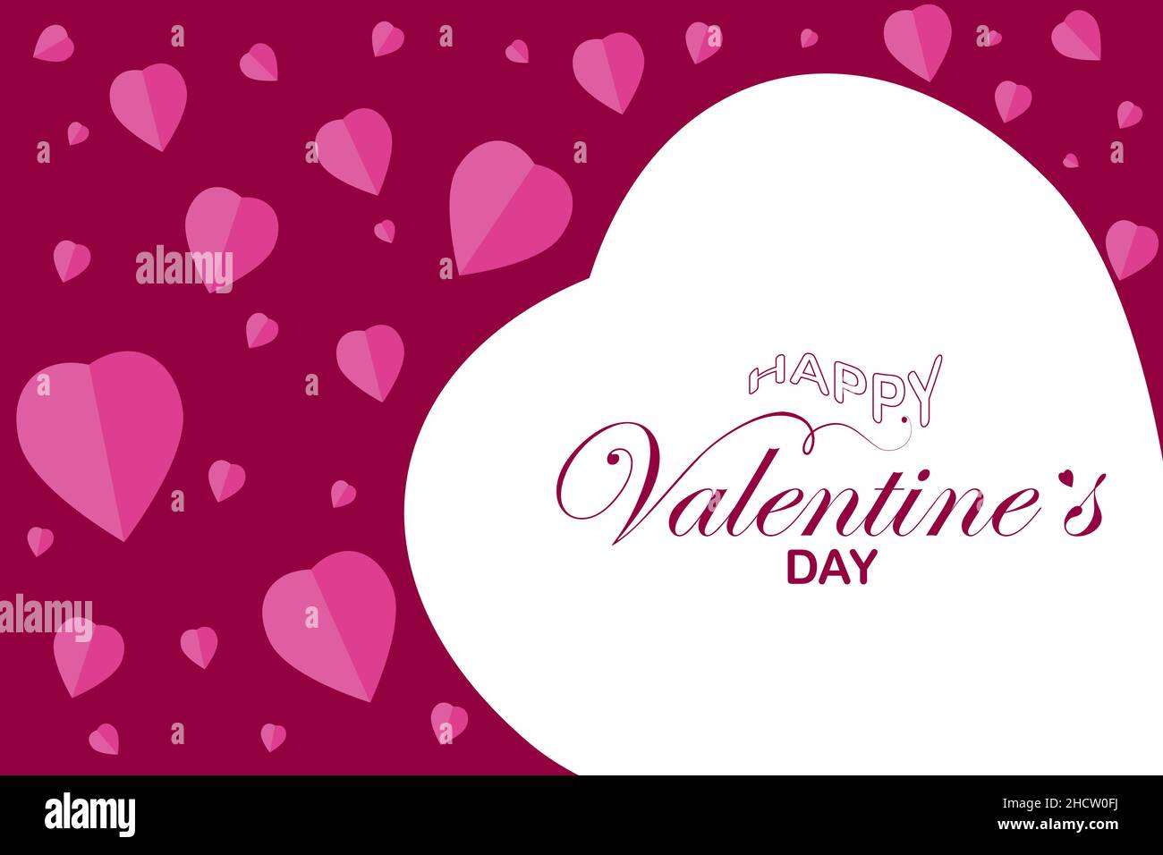 valentinstag Vorlage Hintergrund Illustration, ideal für Grußkarten, Banner, Poster Stock Vektor