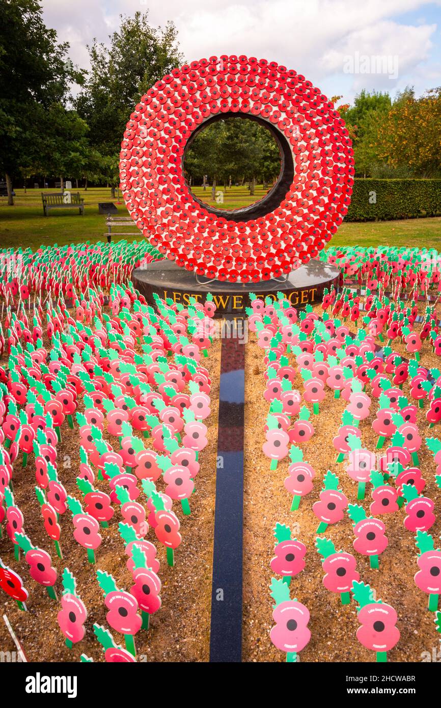 Erinnerungsmohn-Ausstellung, National Memorial Arboretum, Alrewas, Staffordshire, UK 2021 Stockfoto