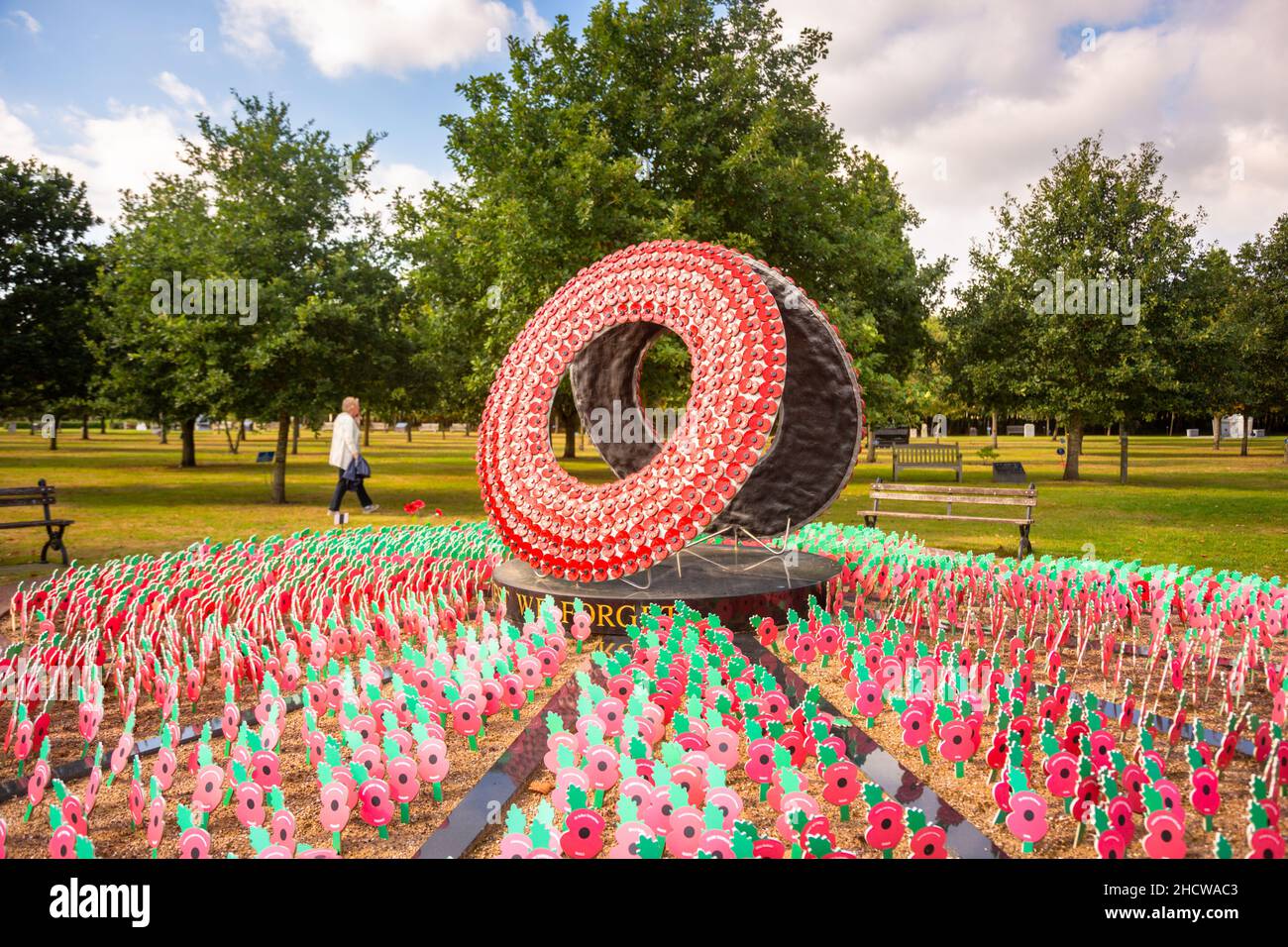 Erinnerungsmohn-Ausstellung, National Memorial Arboretum, Alrewas, Staffordshire, UK 2021 Stockfoto