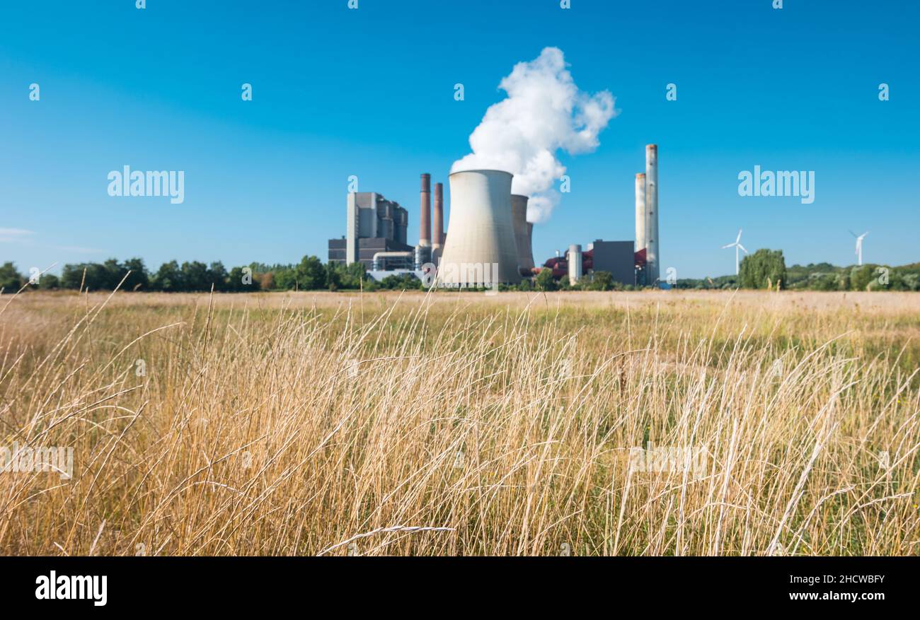 Braunkohlekraftwerk Stockfoto
