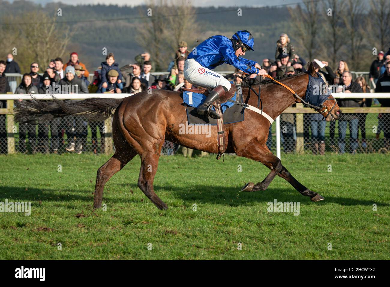 John Betjeman läuft am zweiten Weihnachtsfeiertag 2021 in Wincanton Stockfoto