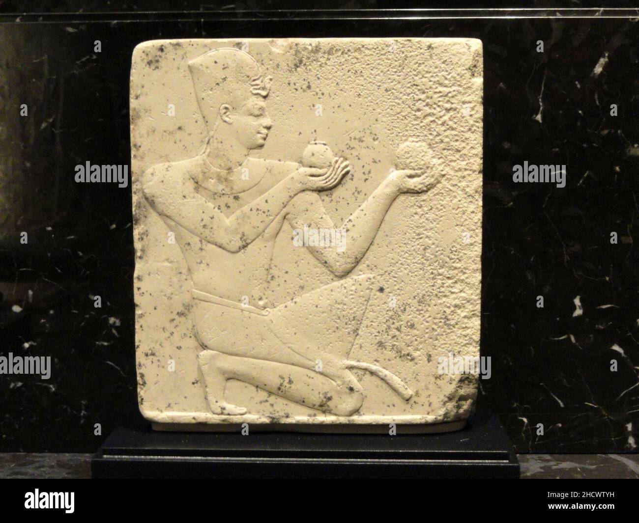 Relief, möglicherweise von Nectanebo I oder II, Ägypten, späte Periode, 30th Dynastie, 380-343 v. Chr. - Stockfoto