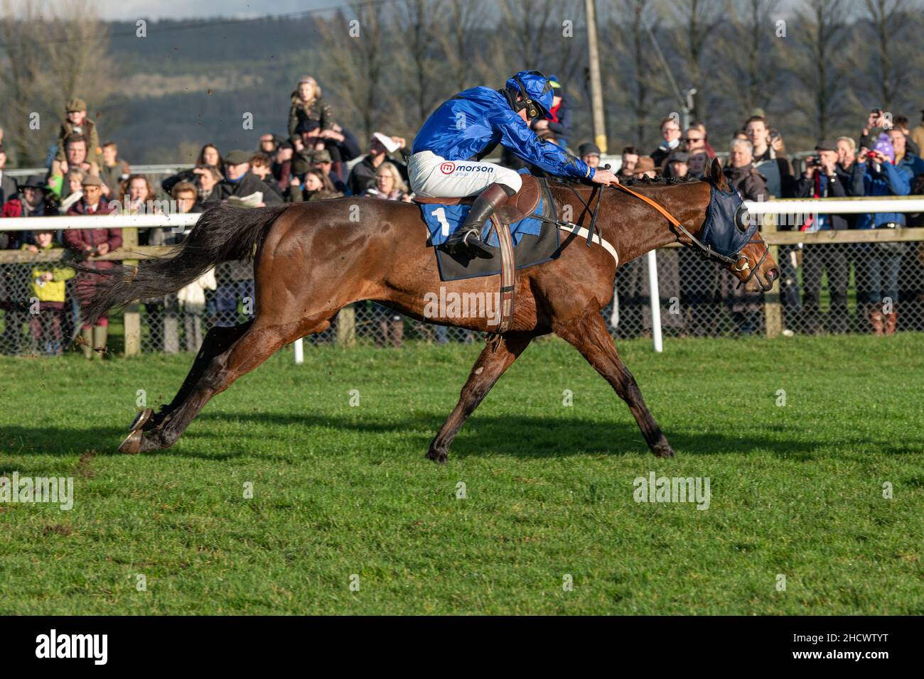 John Betjeman läuft am zweiten Weihnachtsfeiertag 2021 in Wincanton Stockfoto