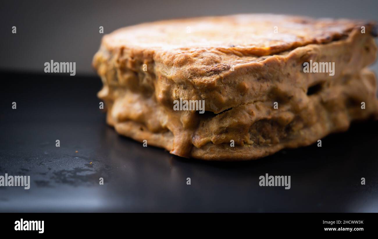 Brotpakoda, zubereitet mit Brot und Gramm Mehl, ein leckerer indischer Snack Stockfoto