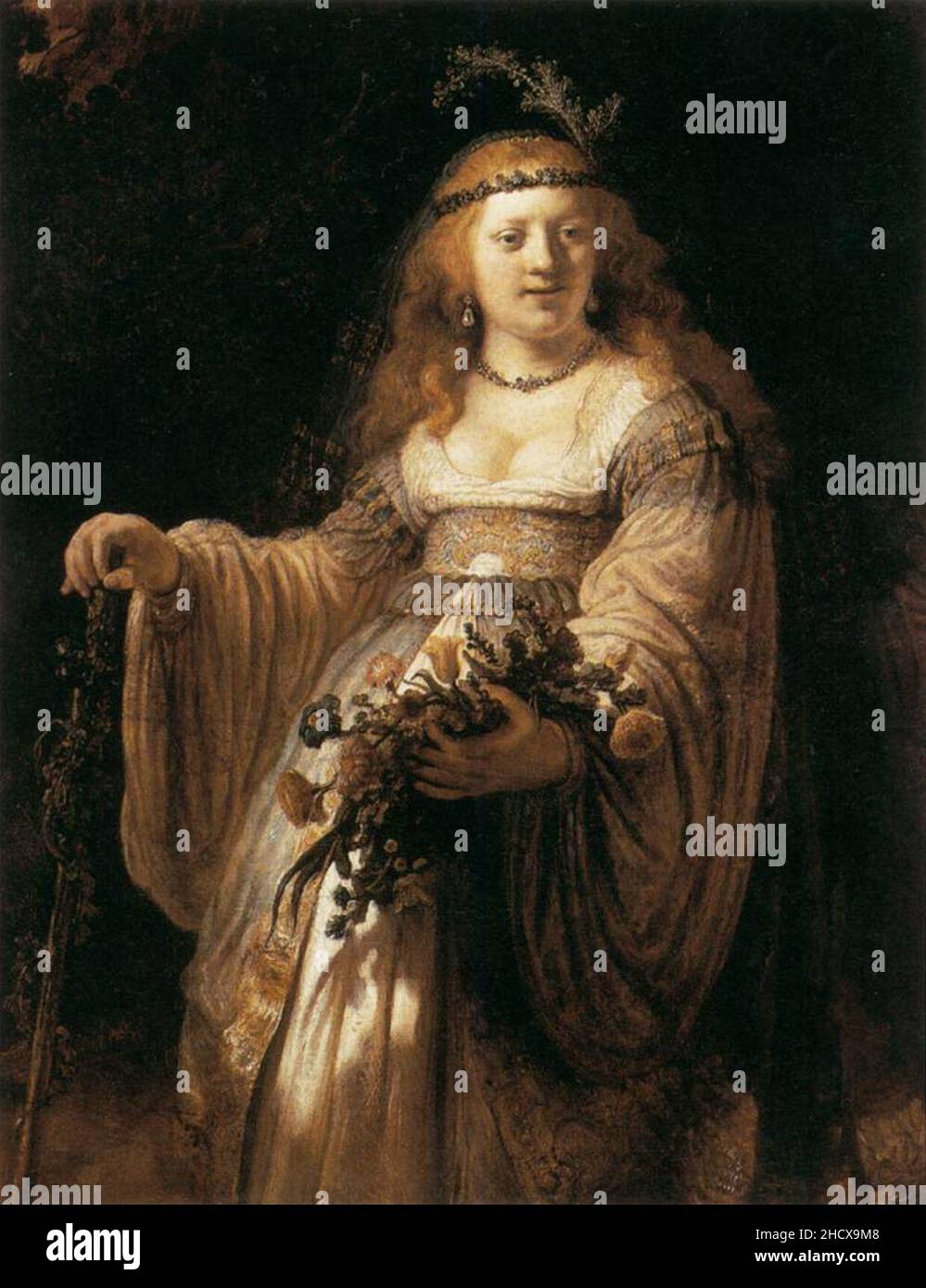 Rembrandt - Saskia van Uylenburgh in Arcadian Kostüm Stockfoto