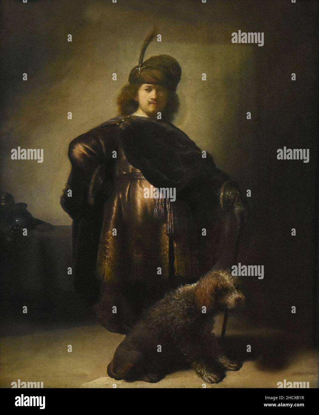 Rembrandt (1606-1669) Zelfportret in oriëntaalse kledij (1631) Petit Palais Parijs 23-8-2017 17-13-35. Stockfoto