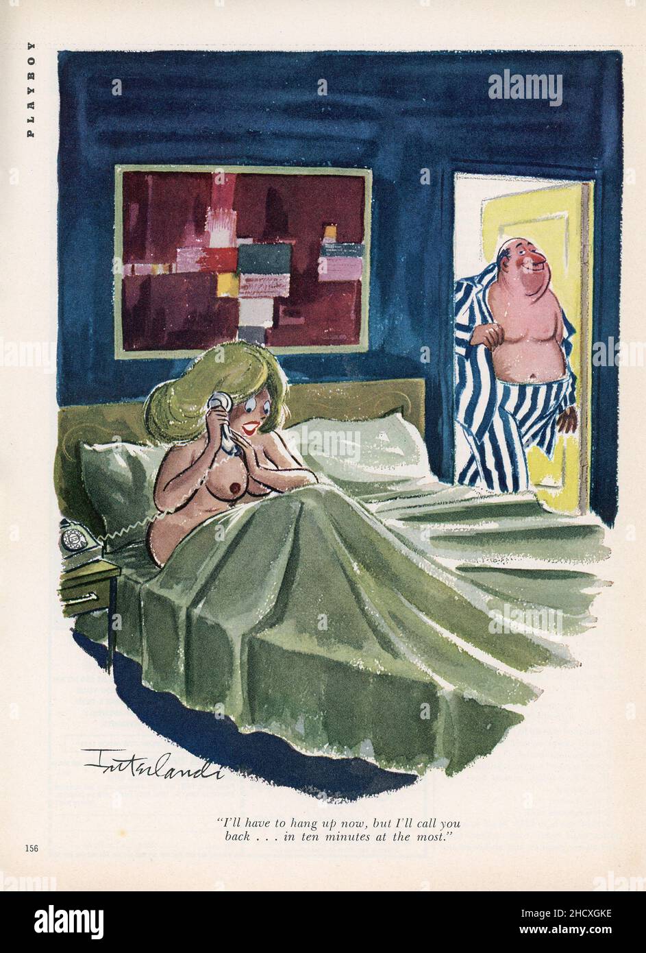 April 1965 Karikatur des „Playboy“-Magazins, USA Stockfoto
