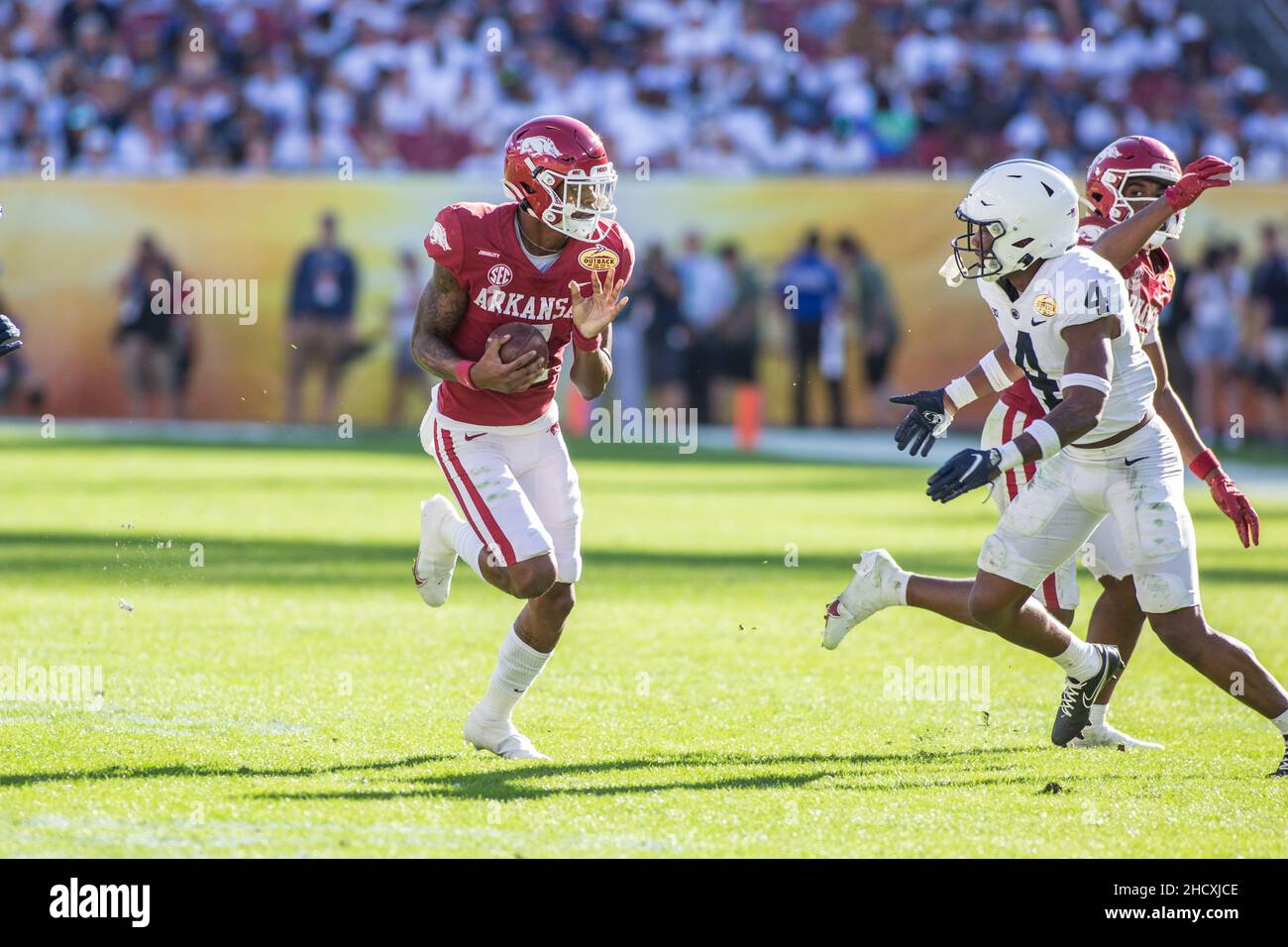 1. Januar 2022 Arkansas Razorbacks Quarterback Malik Hornsby (4