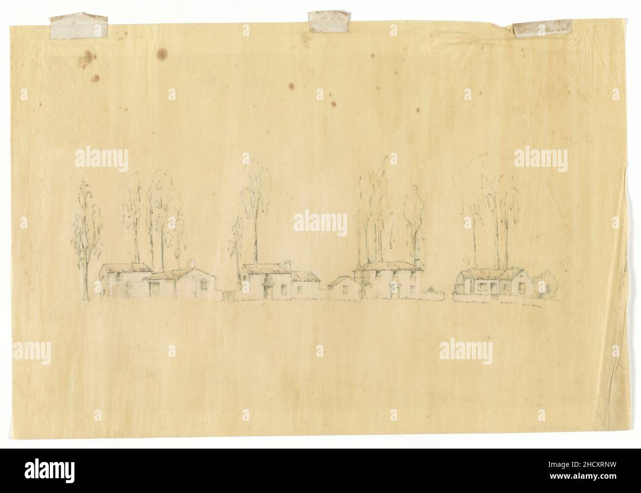 Darstellung der vier Häuser (Santa Barbara, Kalifornien) Stockfoto