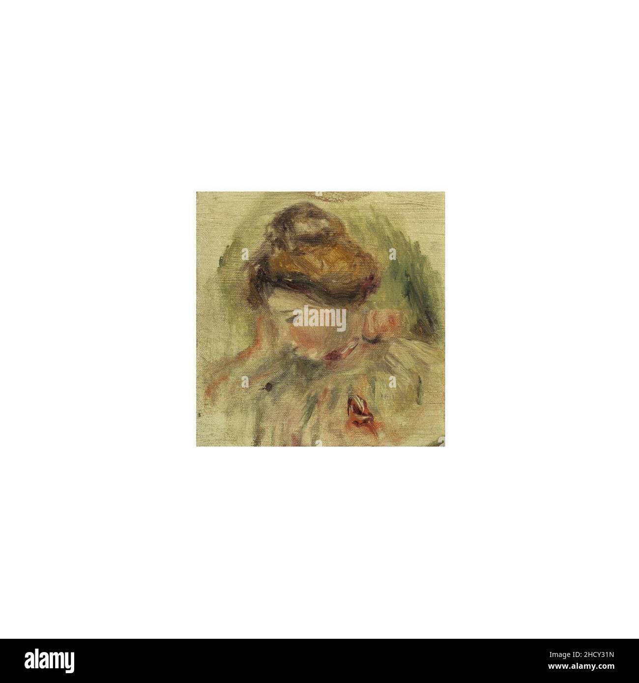 Renoir - Tête DE FEMME, 14,6 von 14cm. Stockfoto