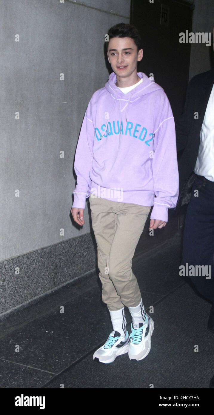New York - NY - 20190614 die Darsteller von „Stranger Things“ sind gut gelaunt, als sie bei der „Today Show“ anhalten, um über die dritte Staffel ihrer Hitserie zu sprechen. -IM BILD: Noah Schnapp ROGER WONG Stockfoto
