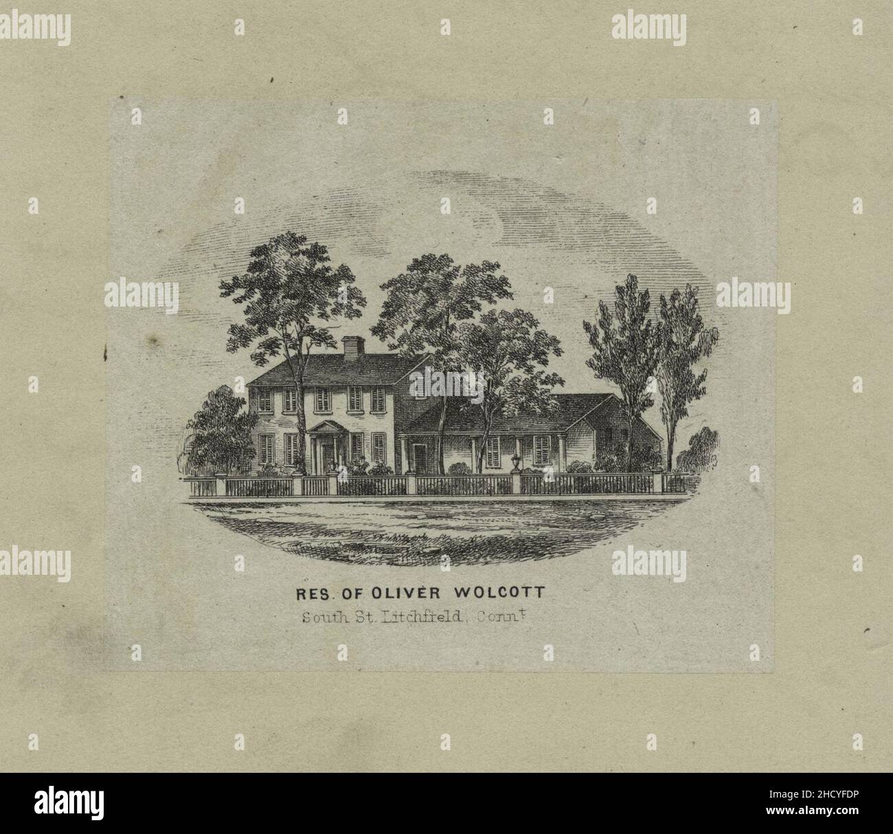 Res(idence) (of) Oliver Wolcott, South St., Litchfield County Stockfoto