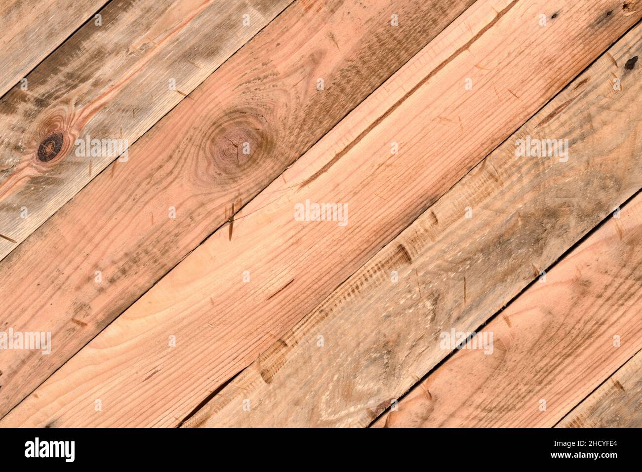 Harte Eiche Holz Palette Board Hintergrund Textur. Stockfoto