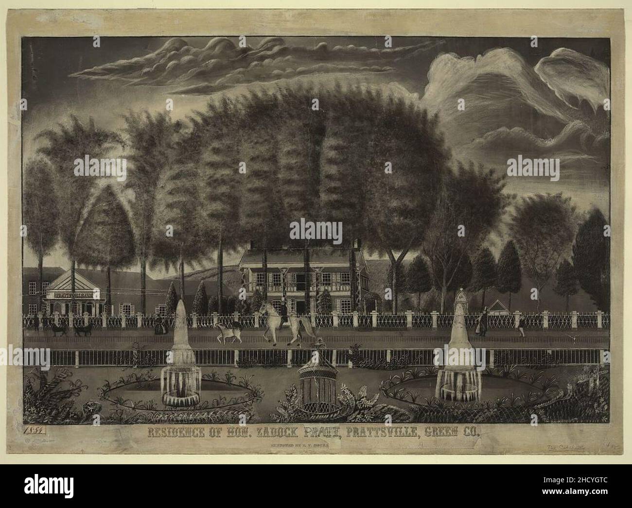 Residenz von Hon. Zadock (Pratt), Prattsville, Green Co. - ausgeführt von E.V. (...) Stockfoto