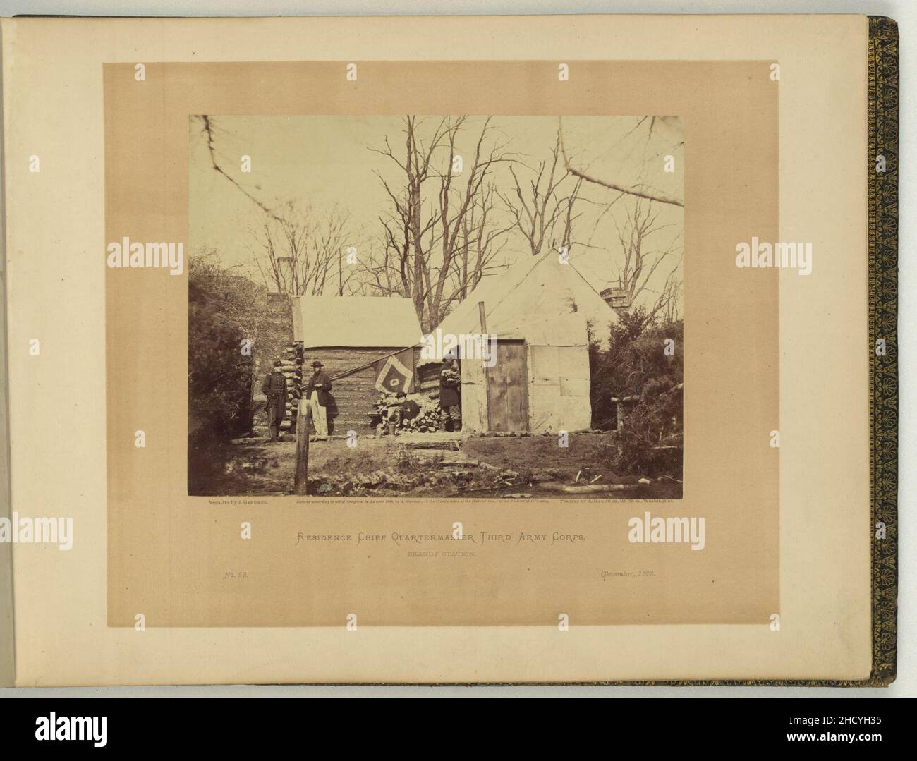 Residenz, Chefquartiermeister, 3. Armeekorps, Brandy Station - negativ von J. Gardner, positiv von Einem Gardner. Stockfoto