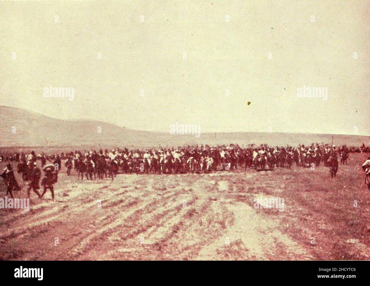 Rückkehr der Armee von Ras Wolda Giyorgis nach der Eroberung von Kaffa. Stockfoto