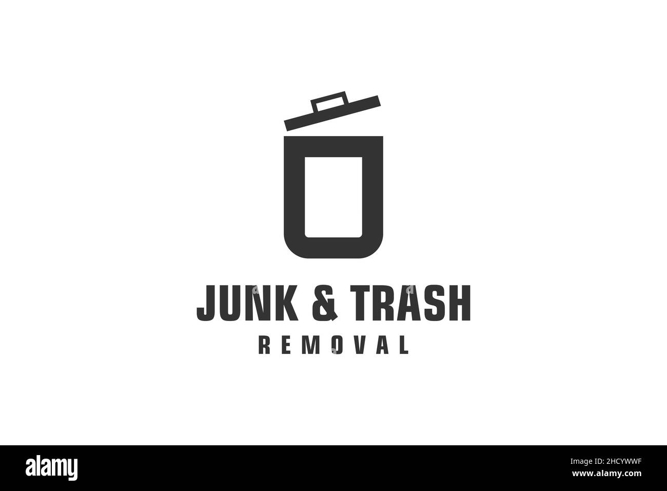 Buchstabe O für Trödelbeseitigung Logo-Design, umweltfreundliche Müllentsorgung Service, einfaches minimalistisches Design. Stock Vektor