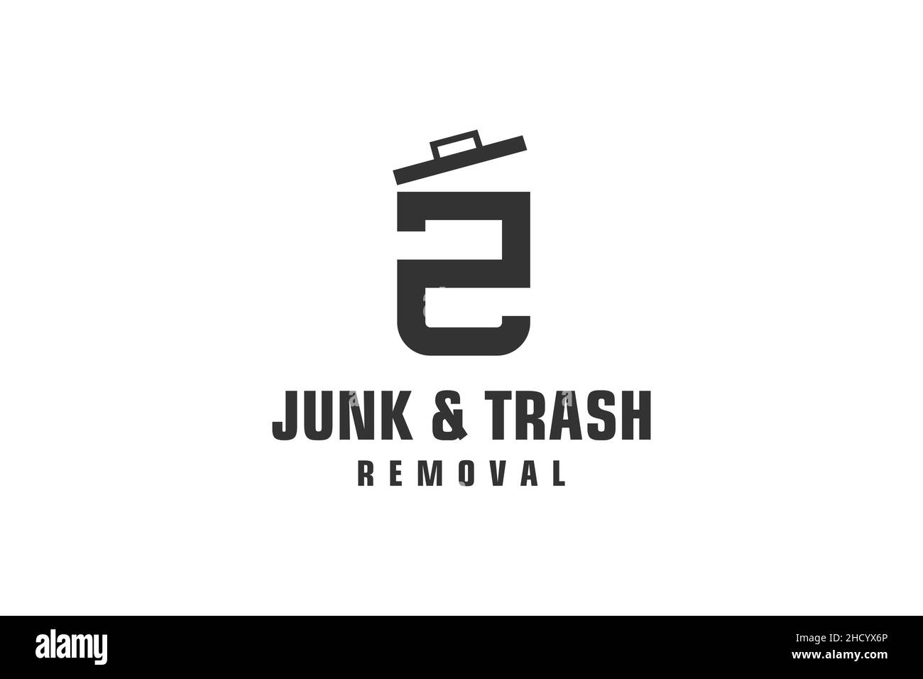 Buchstabe Z für Trödelentfernung Logo-Design, umweltfreundliche Müllentsorgung Service, einfaches minimalistisches Design. Stock Vektor