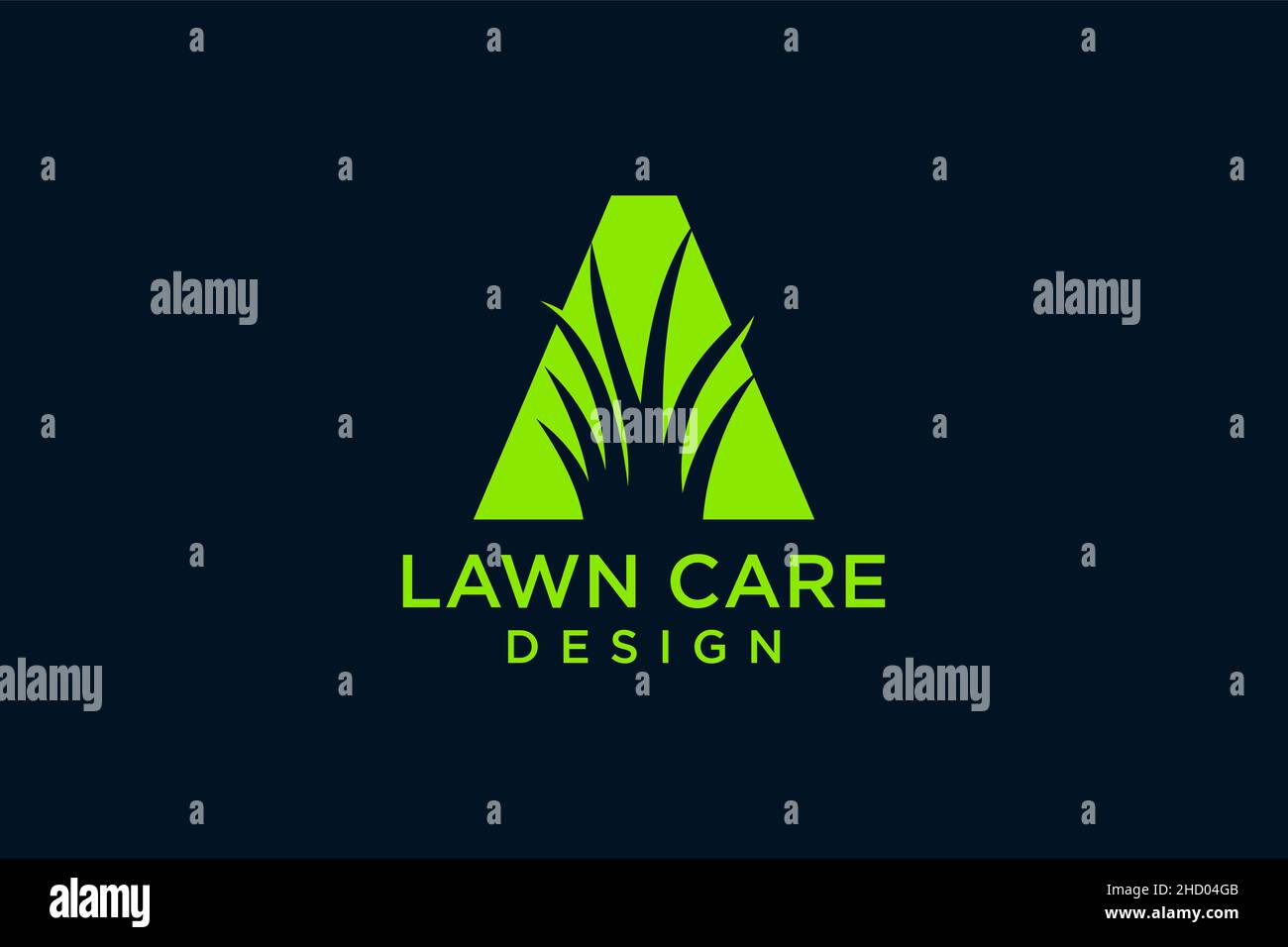 Buchstabe A mit Grass Logo Vorlage Vektor Symbol Illustration Stock Vektor