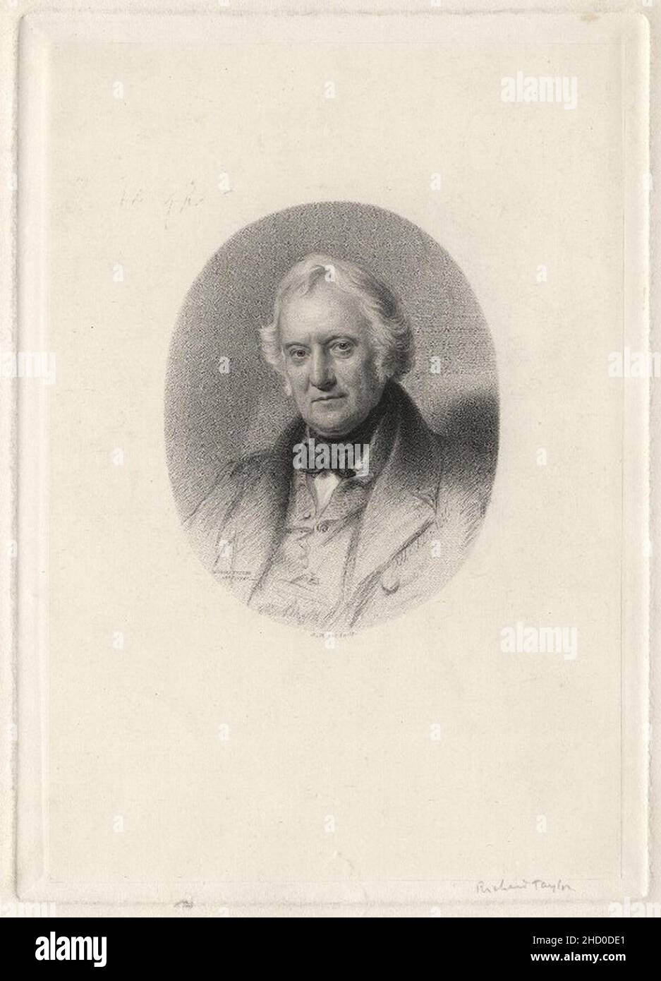 Richard Taylor (1781–1858) von A. Hicks nach Eden Upton Eddis. Stockfoto