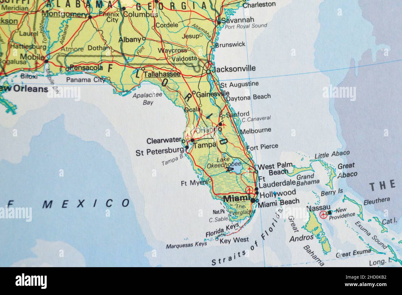 Die wichtigsten Städte in Florida, USA Stockfoto