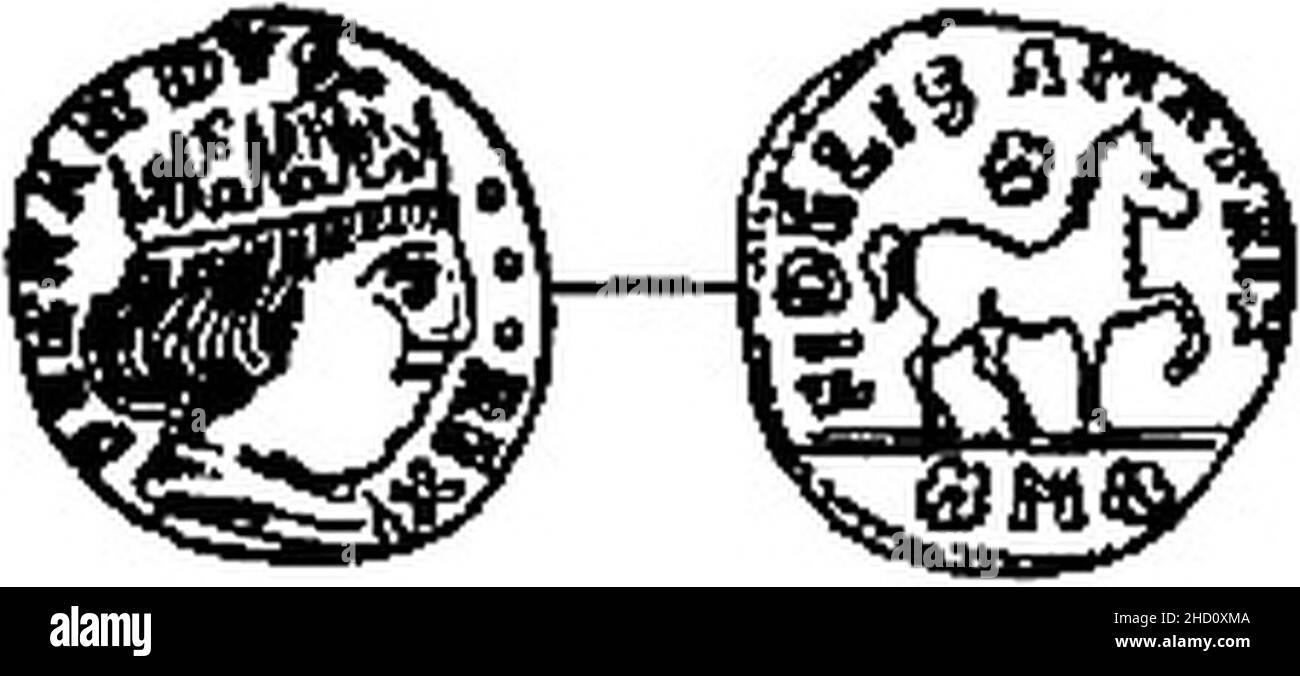 Rivista italiana di numismatica 1891 p 387. Stockfoto