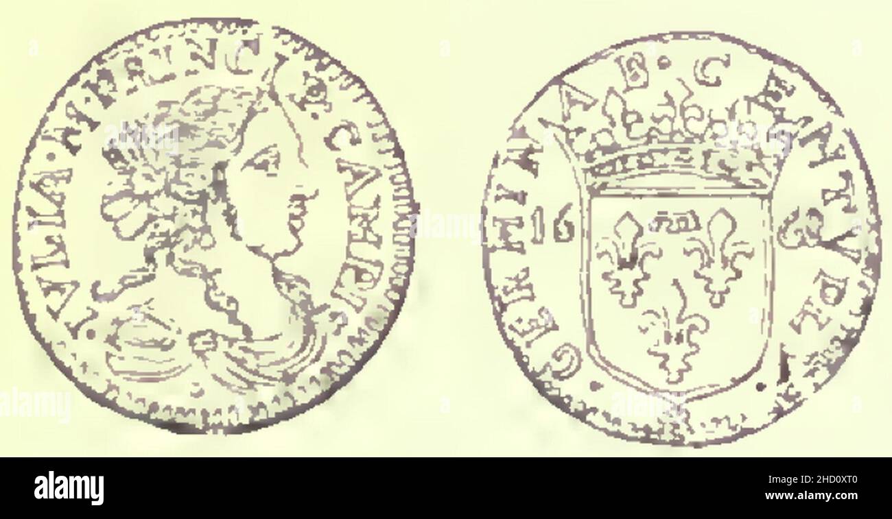 Rivista italiana di numismatica 1892 p047. Stockfoto
