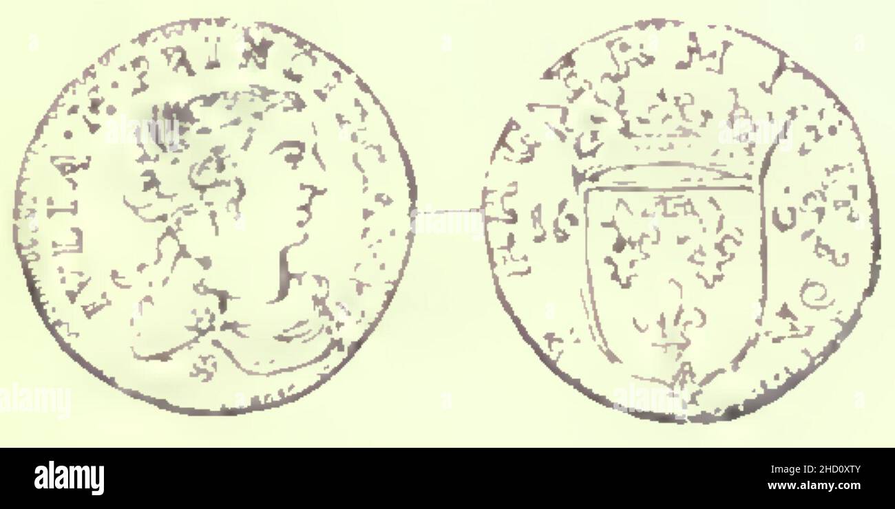 Rivista italiana di numismatica 1892 p049. Stockfoto