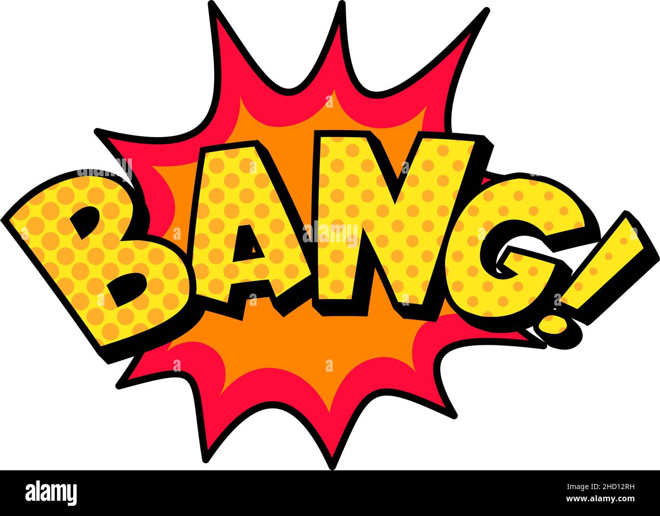 Bang Explosion Bomb oder dynamit Cloud Comics Stock Vektor