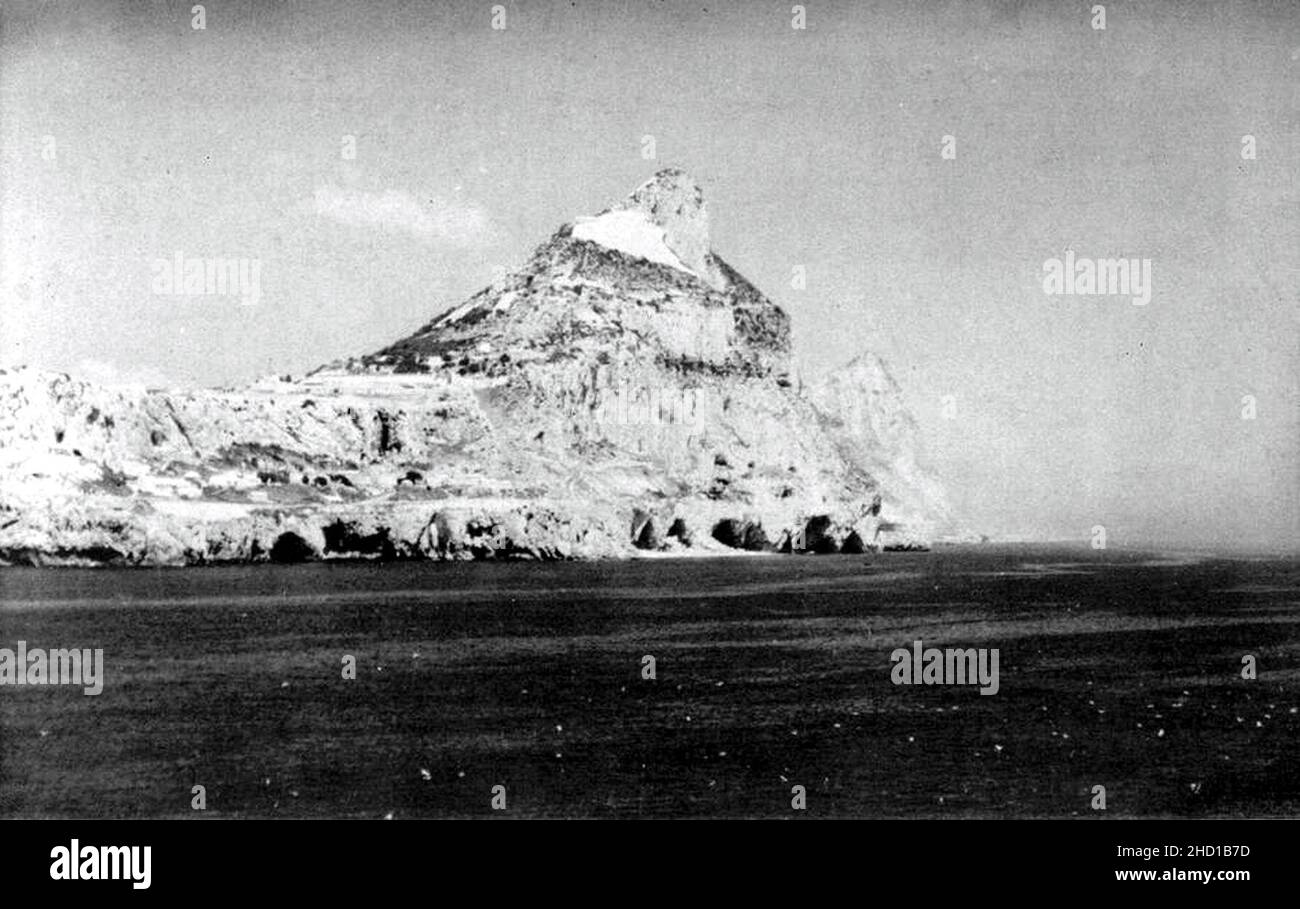 Felsen von Gibraltar, circa Ende November 1959. Stockfoto