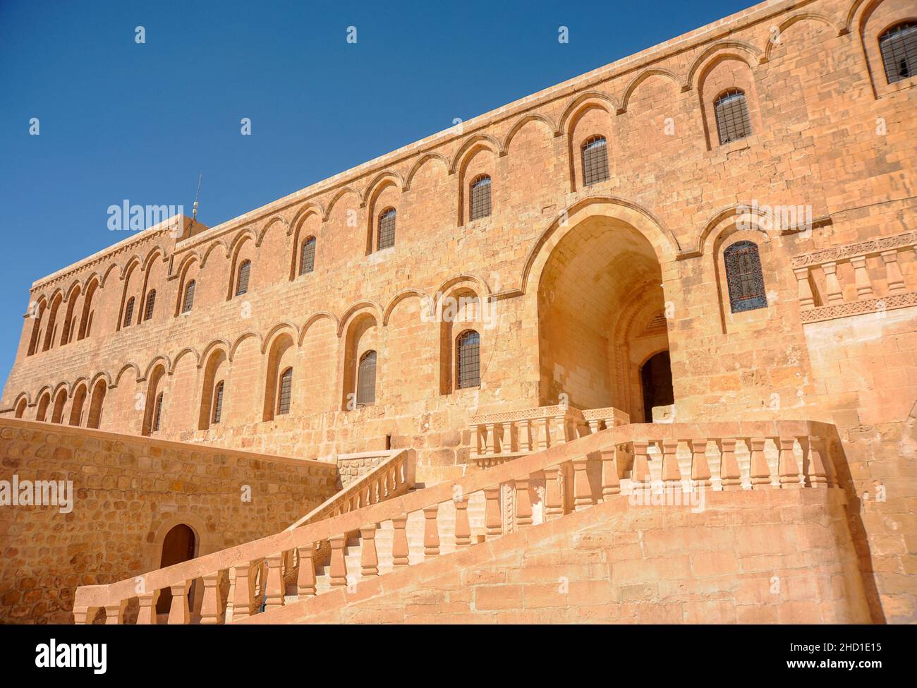 Syrischer Deyrulzafaran-Kloster in der Stadt Midyat.Mardin, Türkei Stockfoto