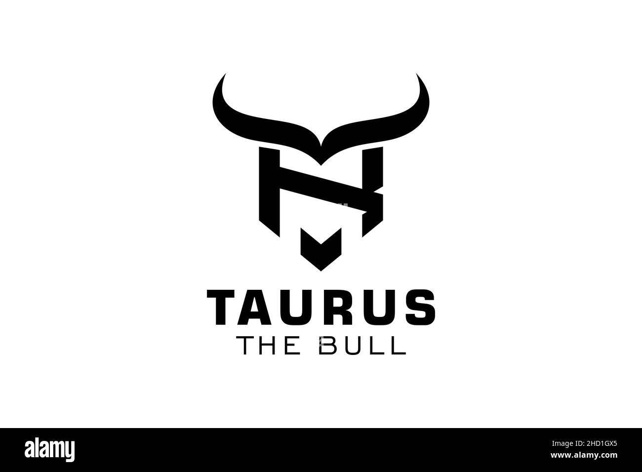 Buchstabe K-Logo, Bull-Logo, Kopf-Bull-Logo, Monogramm-Logo-Design-Vorlage Stock Vektor