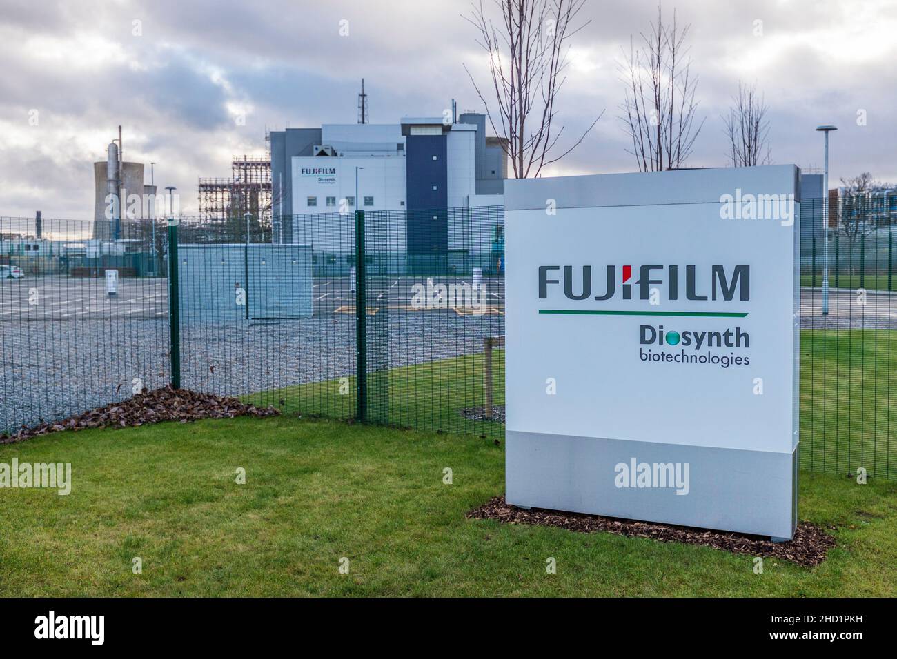 Der von Novavax angekündigte neue Coronavirus-Impfstoff wird im Fujifilm Diosynth Biotechnologies-Werk in Billingham, England, Großbritannien, hergestellt Stockfoto