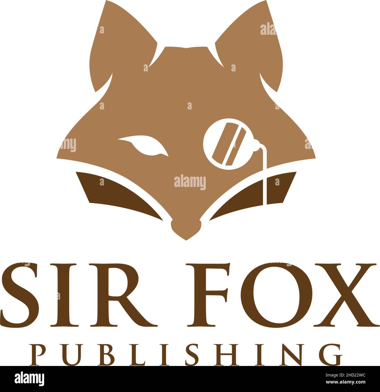 Modernes, farbenfrohes SIR FOX PUBLISHING Logo-Design Stock Vektor