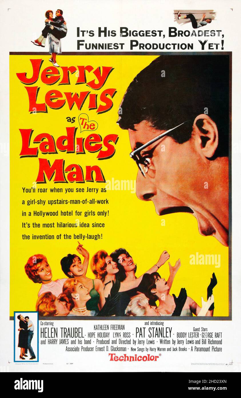 The Ladies man (1961 Vintage Filmposter) feat Jerry Lewis. Komödie. Stockfoto