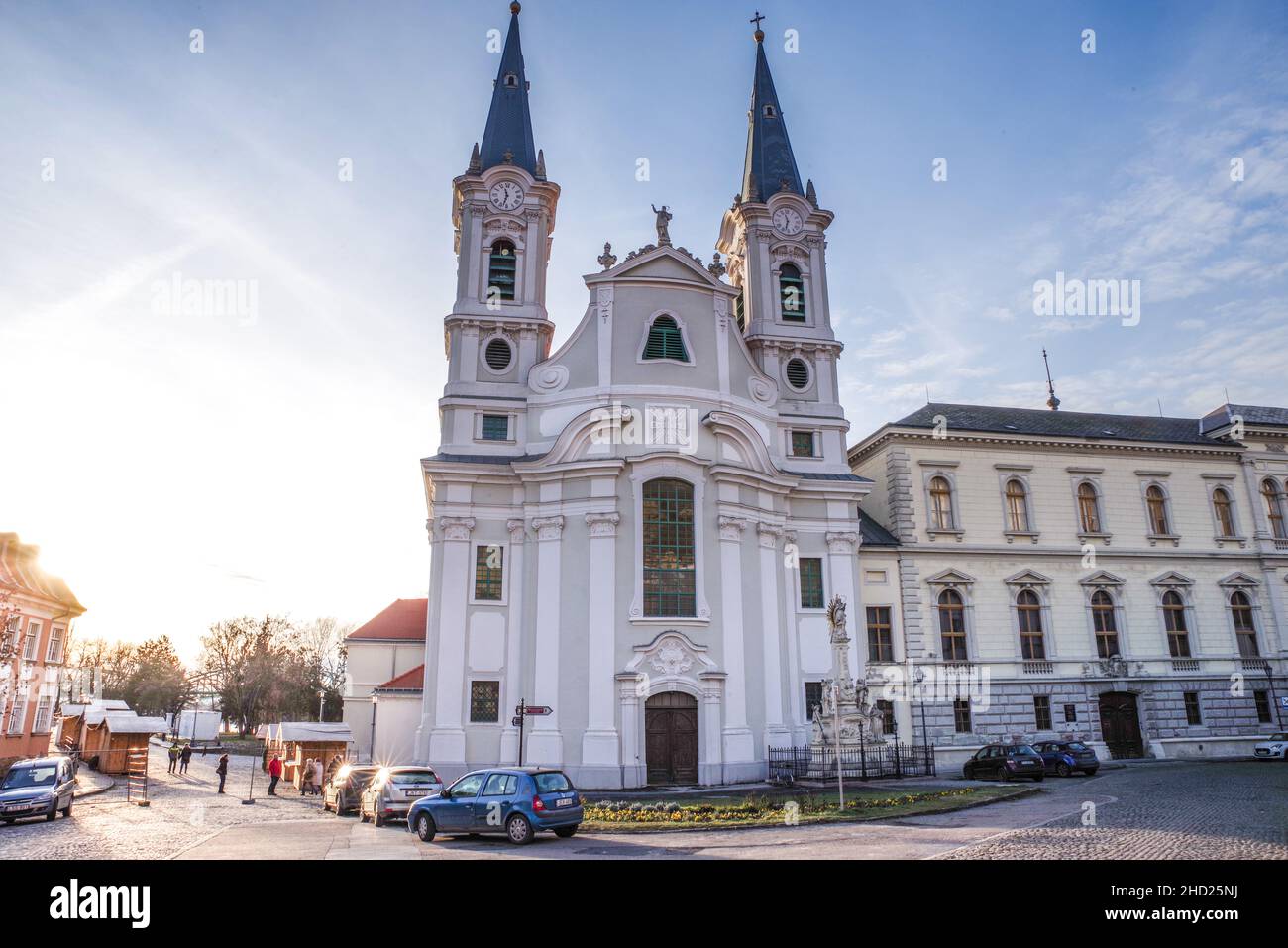 Schöne barocke Kirche des Hl. Ignatius in Watertown, Teil von Esztergom, Ungarn Stockfoto