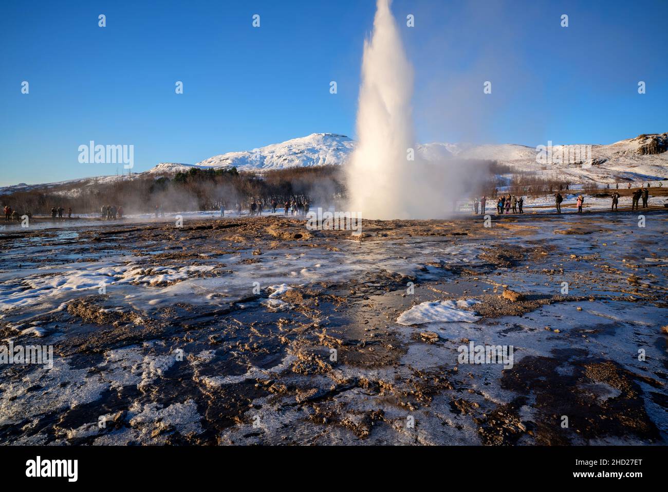 Geysir Hot Spring Area im Südwesten Islands Stockfoto