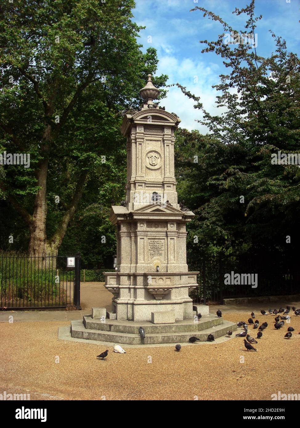 Philips Twells Memorial, Lincoln's Inn Fields, London, Großbritannien. Stockfoto