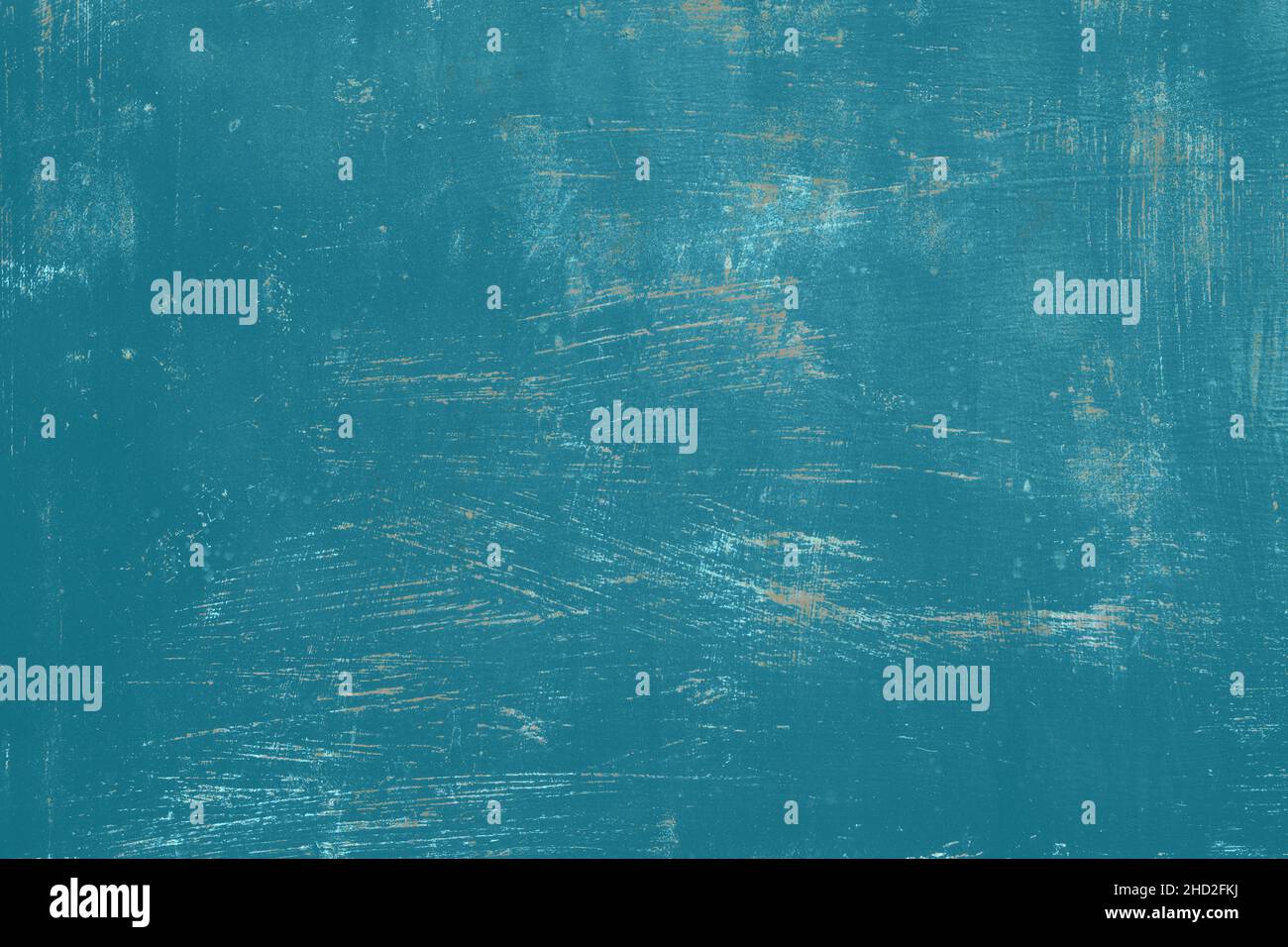 Alte abgenutzte blau lackierte Metallplatte Grunge Hintergrund Stockfoto
