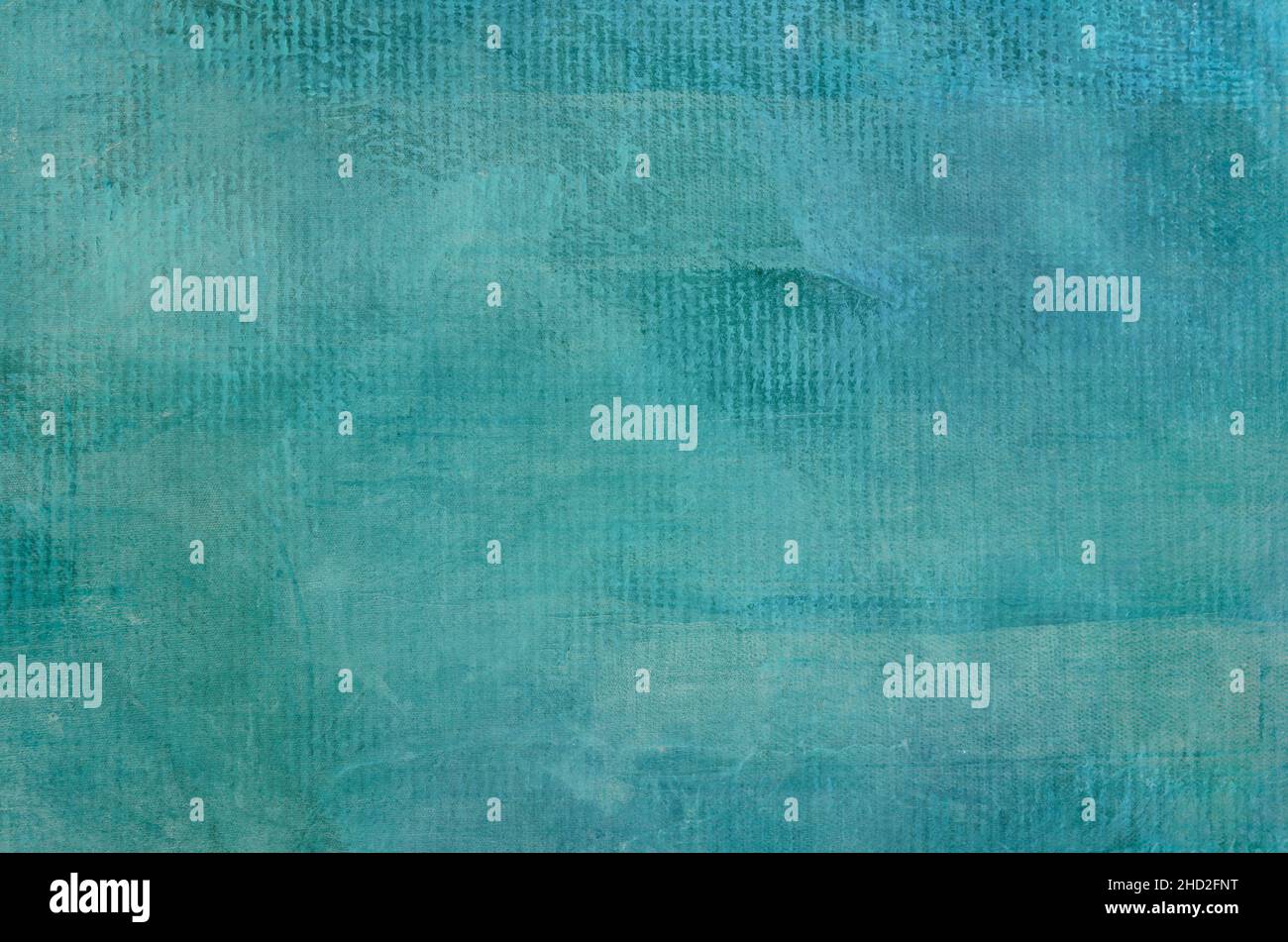 Tiffany blau gefärbte Leinwand grunge Hintergrund oder Textur Stockfoto