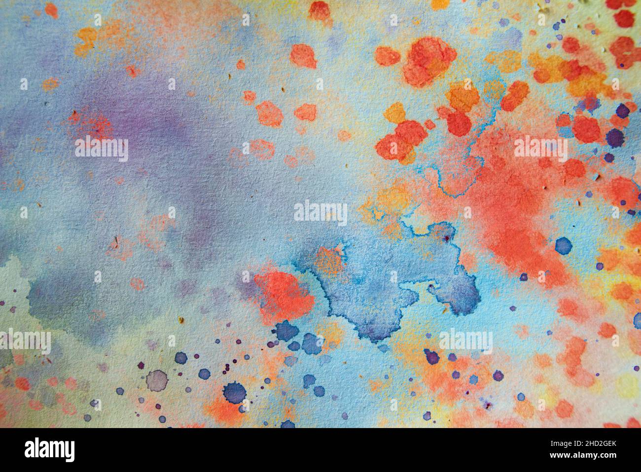 Bunt verschwommen Aquarell Flecken abstrakten Hintergrund Stockfoto