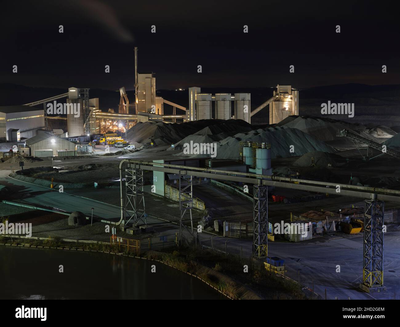 Tarmacs Buxton Cement Works, Tunstead Stockfoto