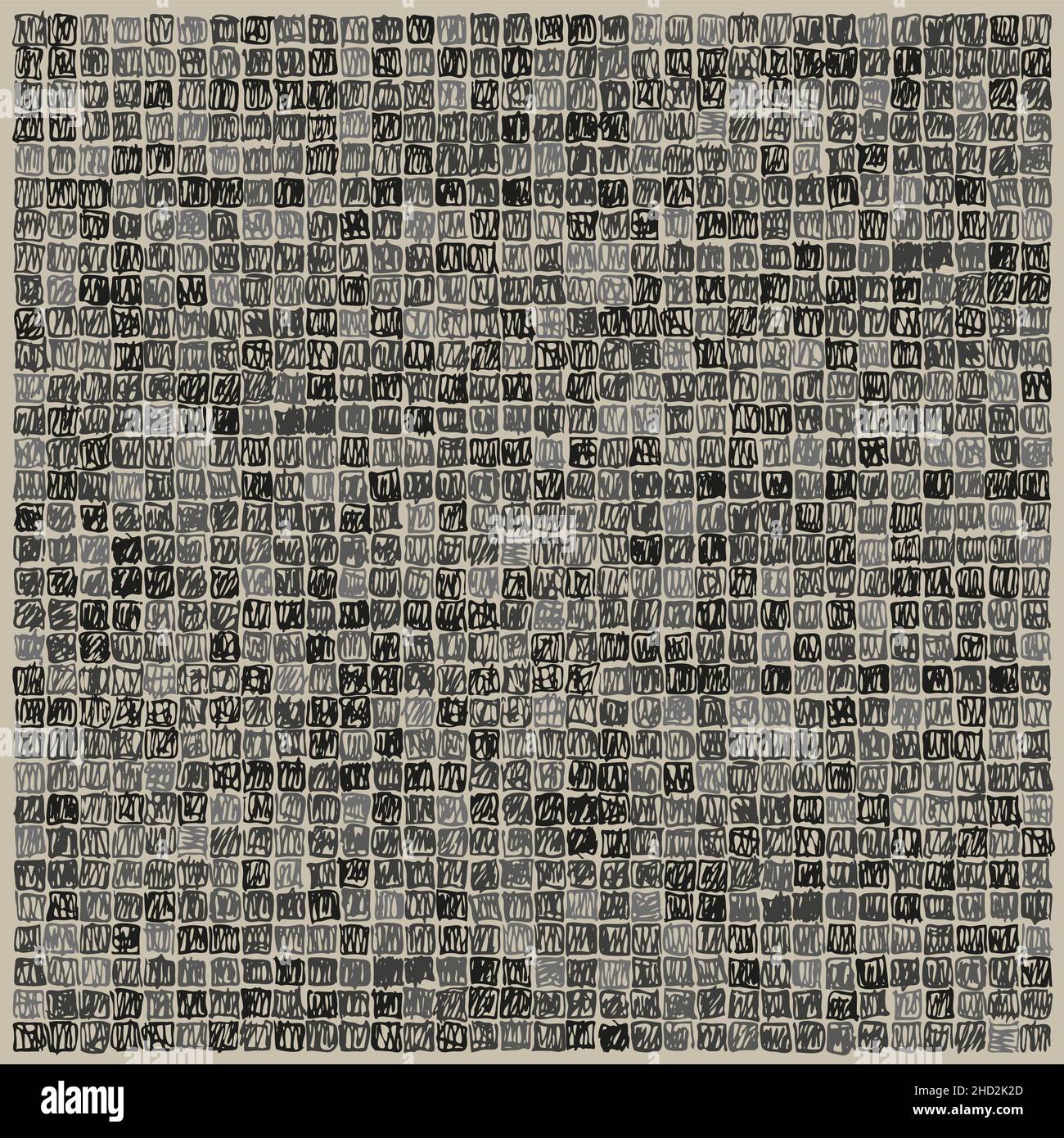 doodle Pixel dunkelgraue Textur Stockfoto