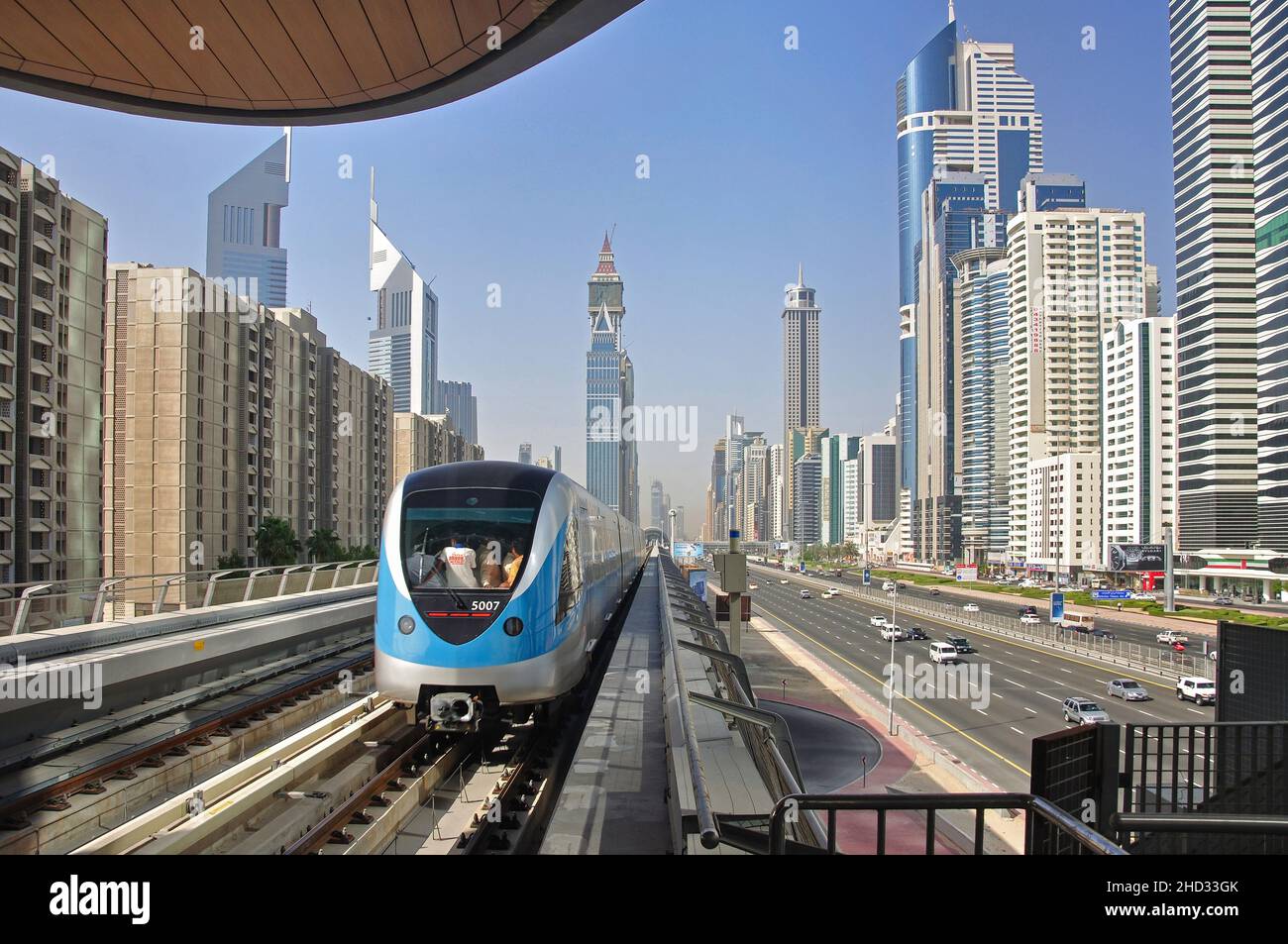 Trade Centre Dubai Metro-Station, Downtown Dubai, Dubai, Vereinigte Arabische Emirate Stockfoto
