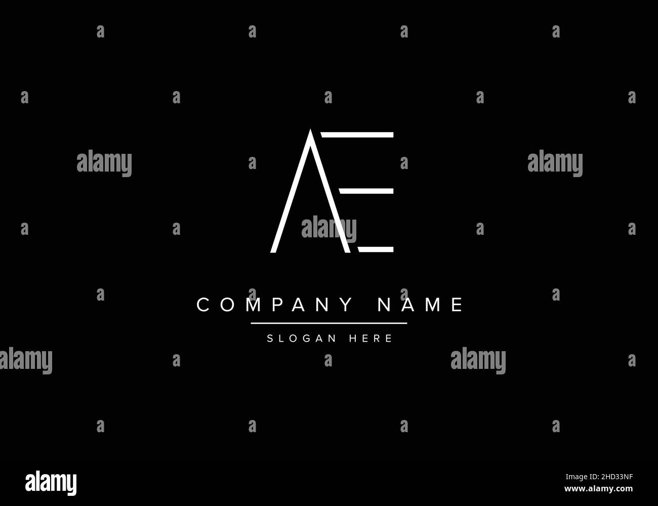 AE Monogramm Initialen Buchstaben Logo Konzept Stock Vektor