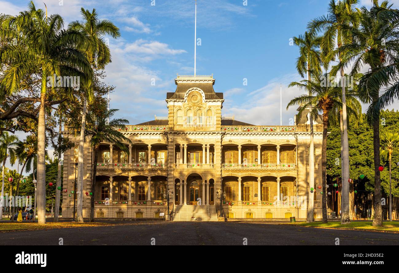 Honolulu, Hawaii - 3. Dezember 2021: Iolani Palace in Honolulu, Hawaii Stockfoto